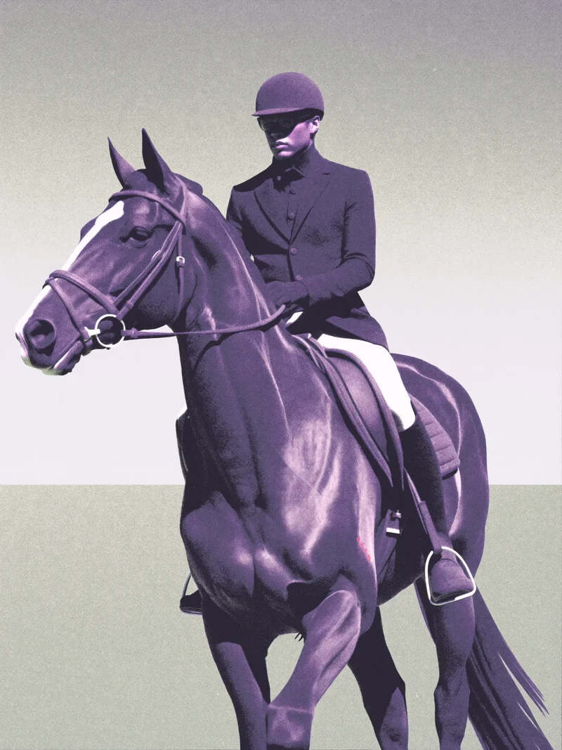 Illustration conceptuelle d'une balade encadrée en campagne